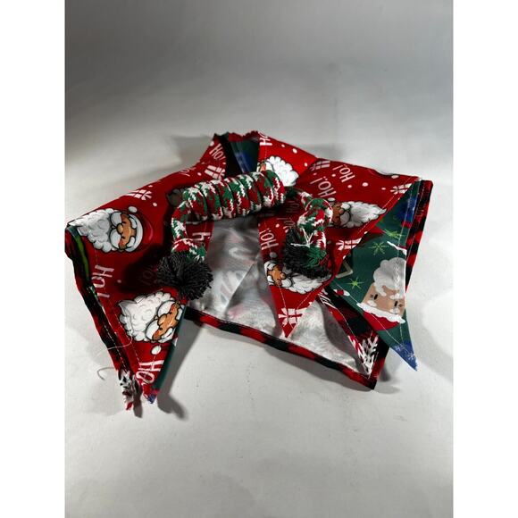 Christmas Holiday Pet Dog Bandana Scarf Set of 3 Plus Rope Toy Red Green NEW - Picture 1 of 7